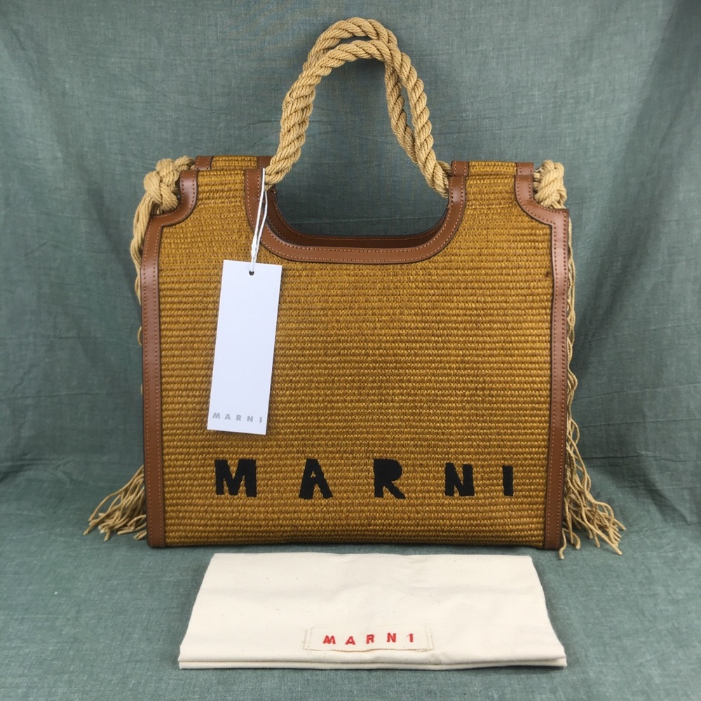 Marni Marcel North-South Tote Bag /MARNI MARCEL RAFFIA NORTH SOUTH ROPE TOTE BAG
